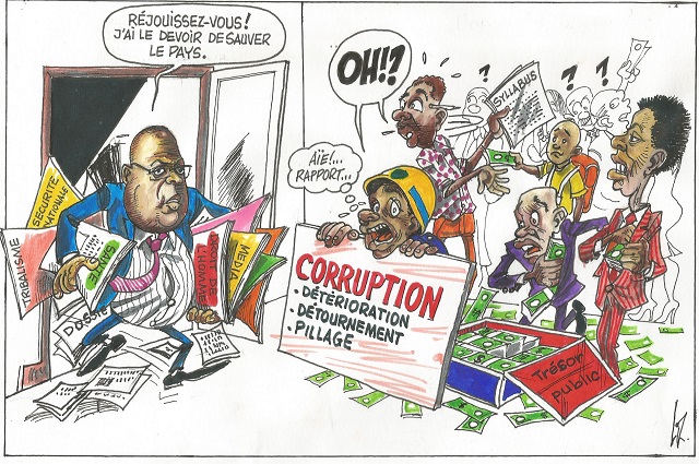 carricature sur la corruption