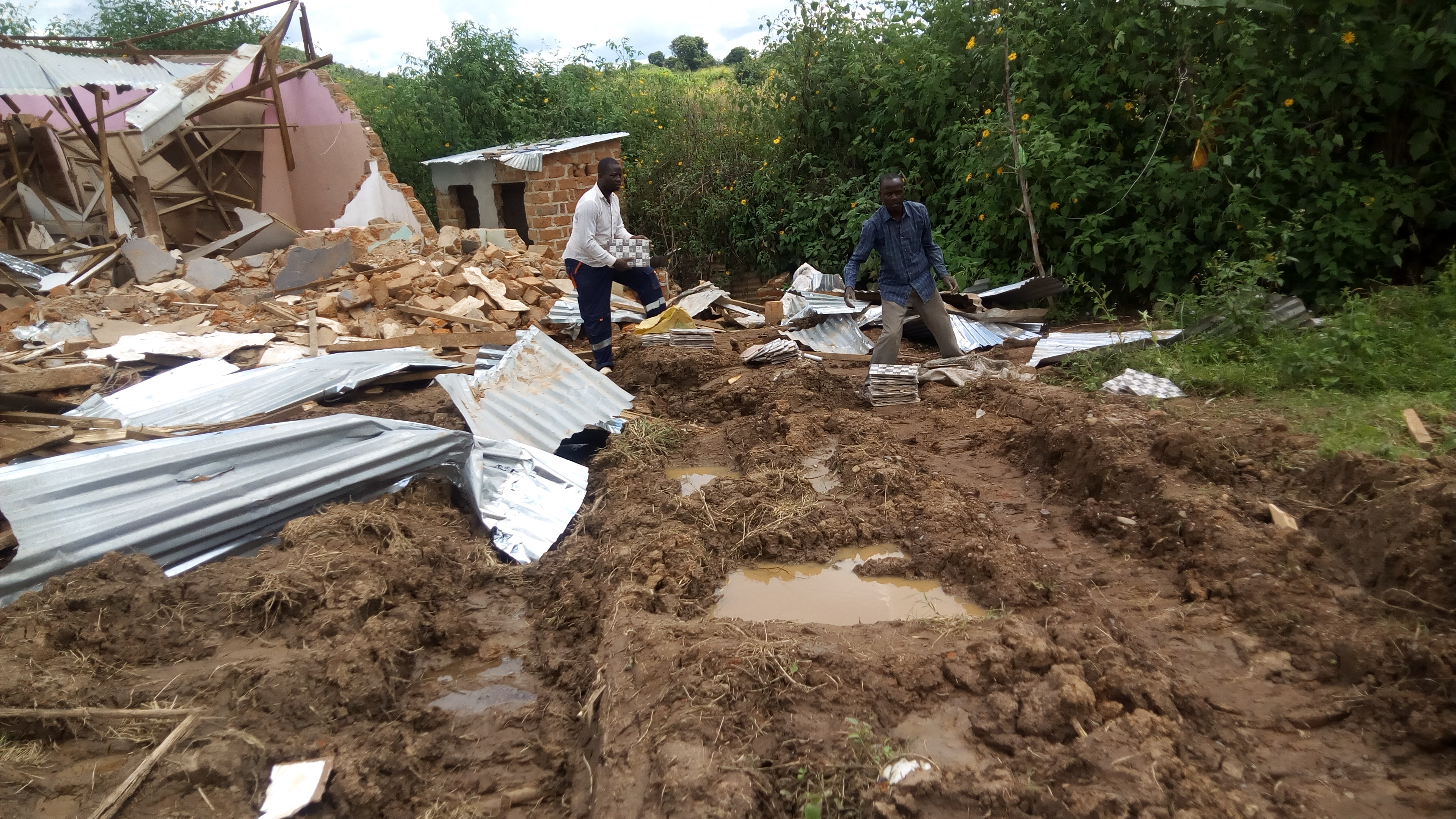 Tanganyka : 17 maisons endommagées par des fortes pluies le weekend dernier à Yenga