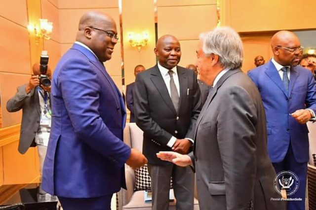 ONU-RDC: la politique sur la table entre Félix Tshisekedi et Antonio Guteresse