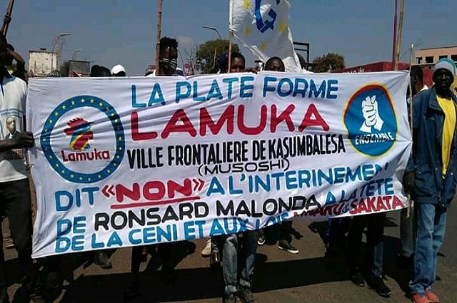Kasumbalesa: la marche anti-Malonda de la plateforme LAMUKA a eu lieu