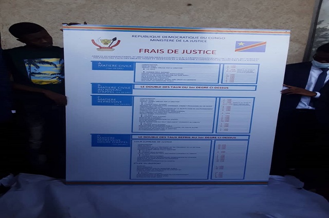 Lubumbashi-Affichage des tarifs judiciaires : des résultats moins encourageants