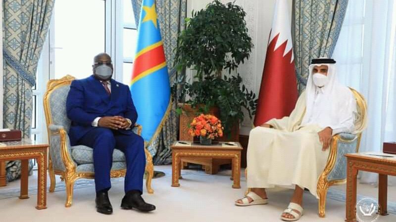Diplomatie: Tshisekedi s’est entretenu avec l’Emir du Quatar à Doha
