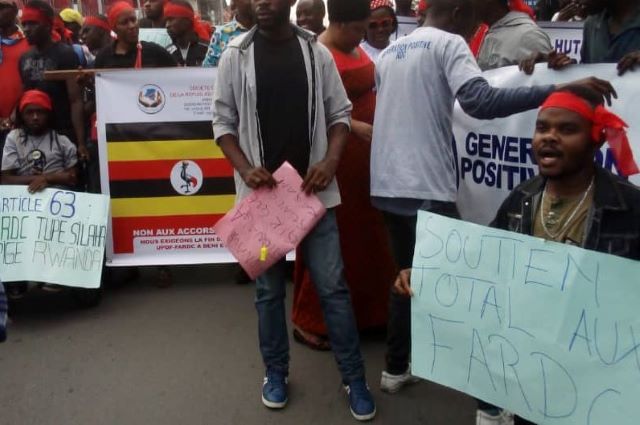 les manifestants contre le Rwanda dans le Nord-Kivu