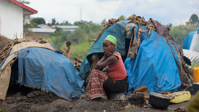 Une femme en situation de la crise humanitaires en Rdc