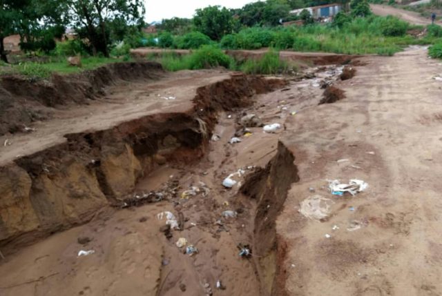 Kolwezi: des avenues coupées par les érosions