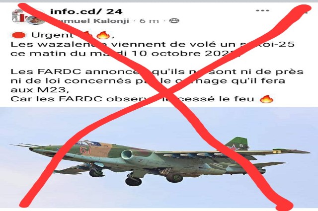 Le wazalendo ont-ils volé un avion aux FARDC? Trompeur