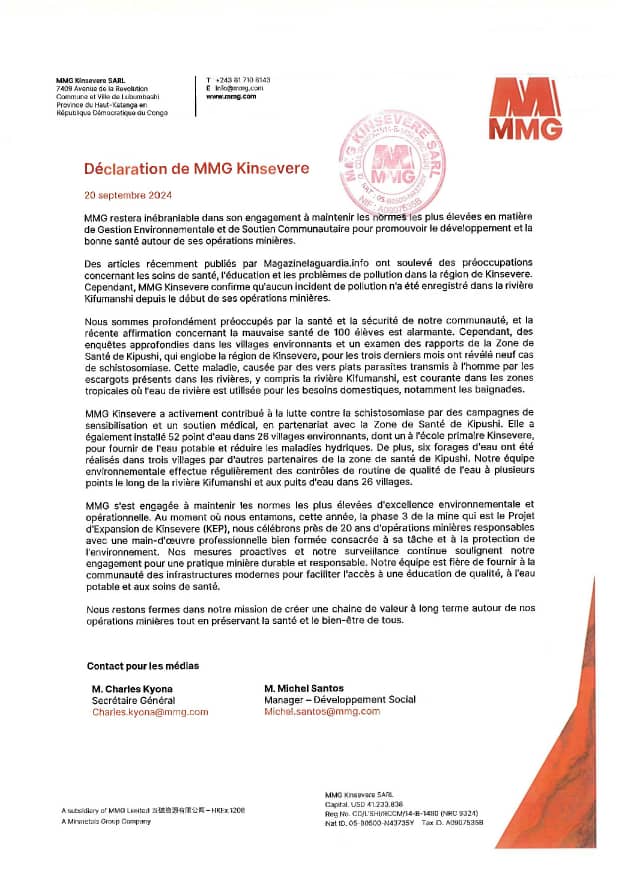 Droit de reponde de MMG