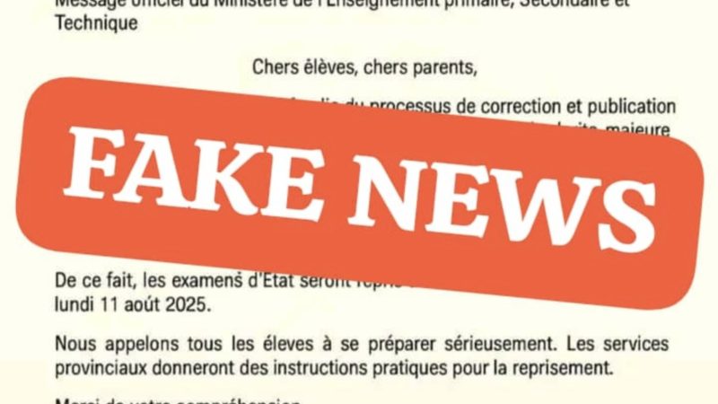 RDC: les résultats de l’Exetat  2024-2025 ne sont pas annulés