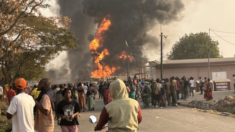 Lubumbashi : une  station-service calcinée