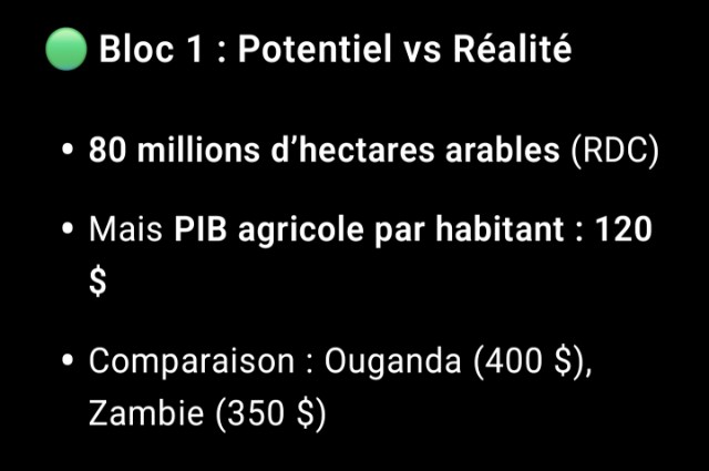 RDC-agriculture potentialités vs productivité