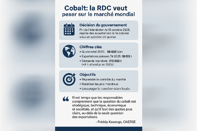 Cobalt : entre hausse de demande et système  de quotas en  RDC 