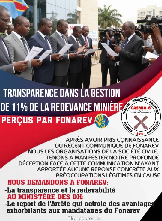 RDC : ping pong entre FONAREV et société civile