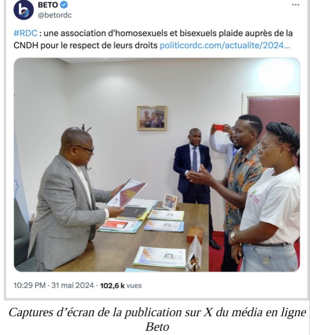 Capture d'écran de la publication X du media en ligne Beto