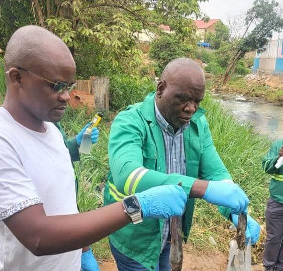 Des poissons morts dans la rivière Lubumbashi après la contamination par les effluents de CDM