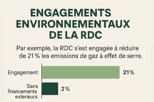 Infographie sur les engagements de la RDC qur le climat