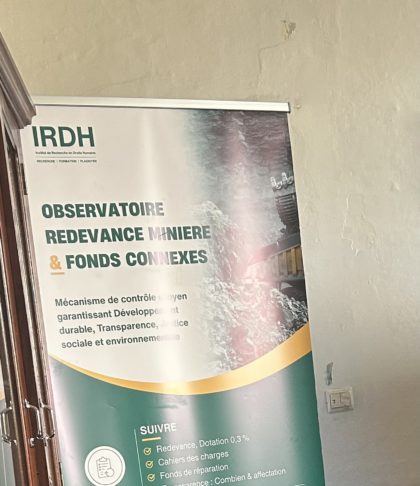 Lubumbashi: IRDH lance le projet d&rsquo;un observatoire des redevances minières et fonds connexes