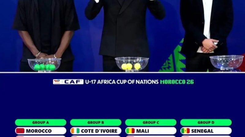 Tirage au sort de la CAN U17 Maroc 2026 : la RDC dans un groupe B
