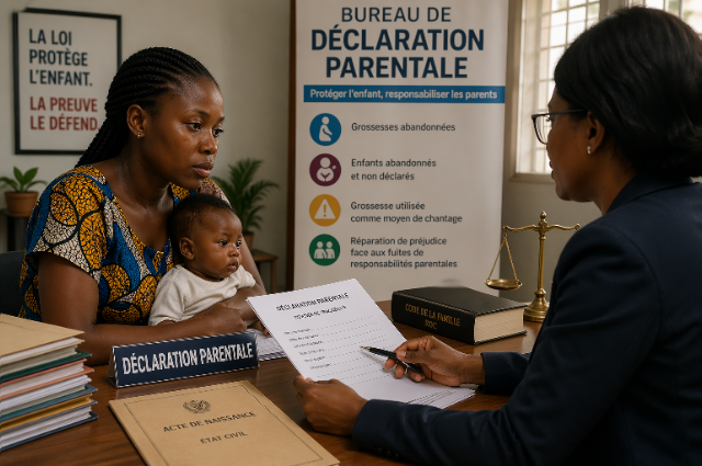 Photo illustrant le bureau de la déclaration parentale
