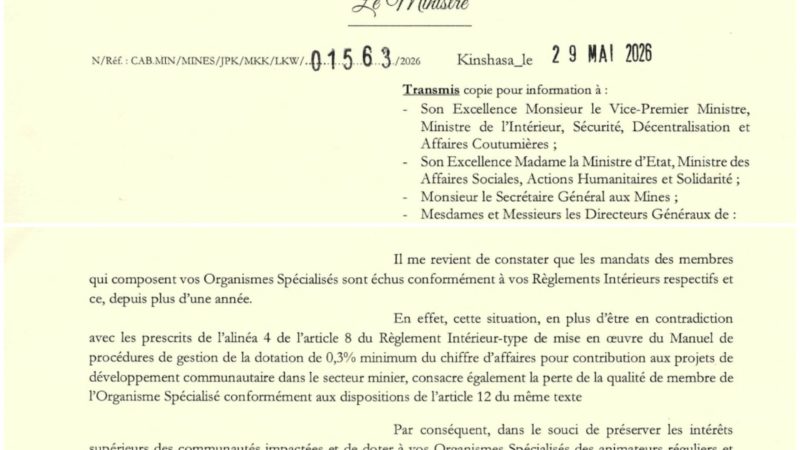 Mines: suspension DOT, des projets en souffrances