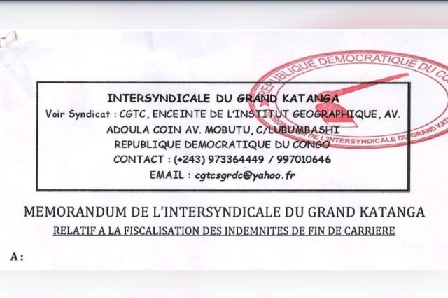 L&rsquo;Intersyndicale denonce la liscalisation des indemnités de fin de carrière 