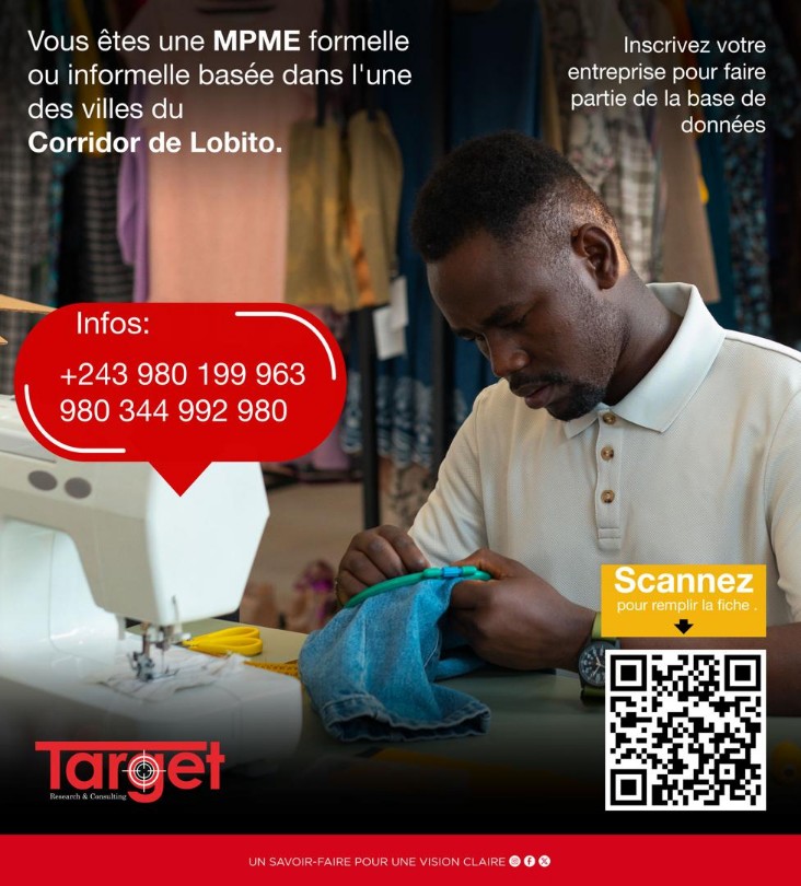Corridor de Lobito : Target invite les MPME à participer à une étude sur l’environnement entrepreneurial